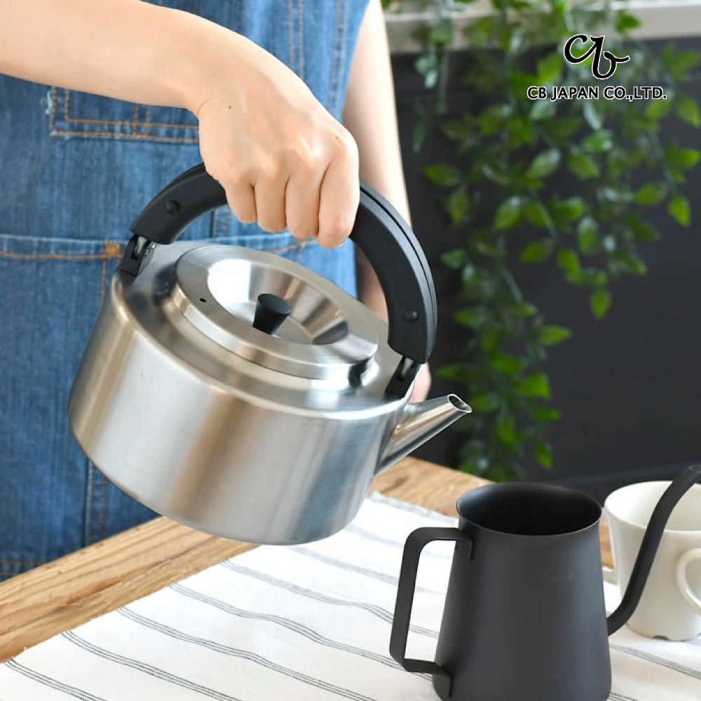日本CB Japan】不鏽鋼扁平快煮壺煮水壺茶壺(附濾網, 2.25L) - 全聯全電商