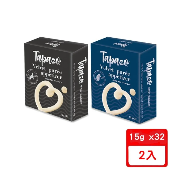 【TAPAZO 特百滋】絲絨鮮肉泥-綜合口味 480g(15g x 32) 犬用|貓用(*2入組)