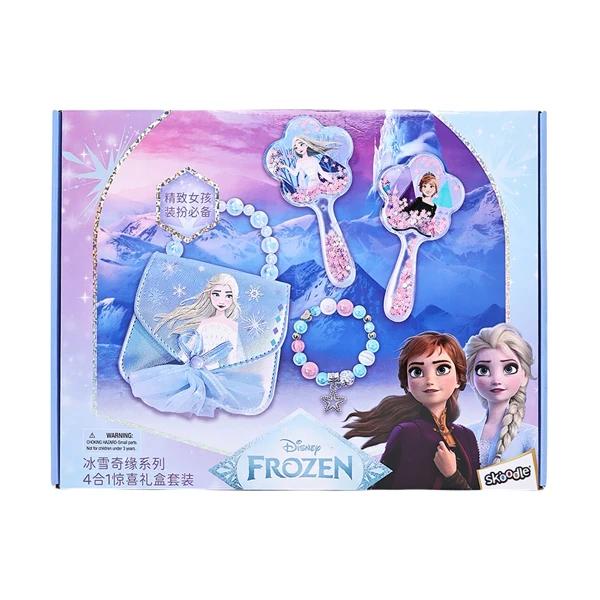 【Disney 迪士尼】冰雪奇緣系列4合1驚喜禮盒套裝(女孩生日禮物 公主包包)