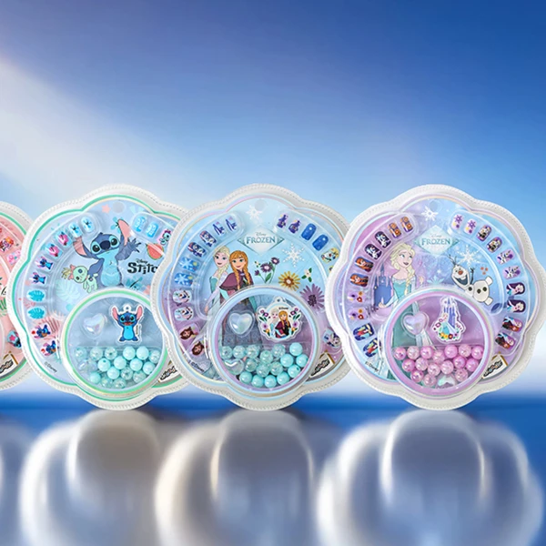 【Disney 迪士尼】串珠指甲貼套裝(冰雪奇緣 史迪奇 公主玩具 生日禮物 聖誕禮物)
