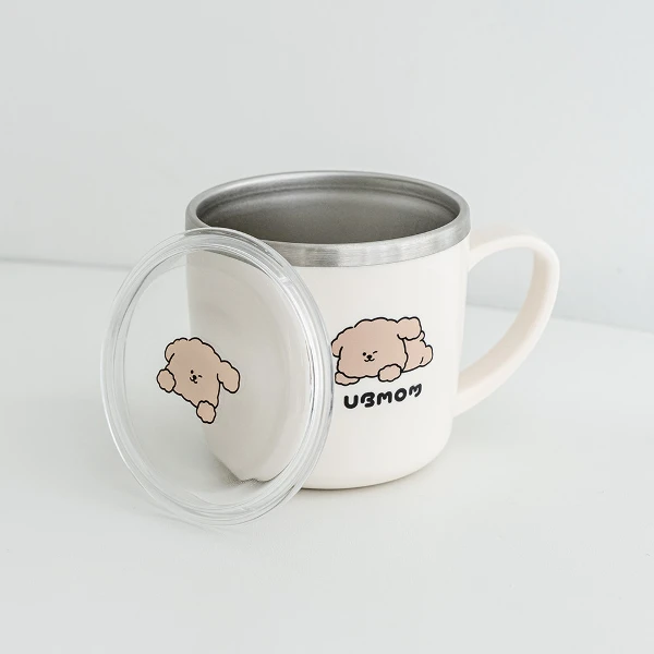 【UBMOM】可可狗不鏽鋼把手水杯(280ML)