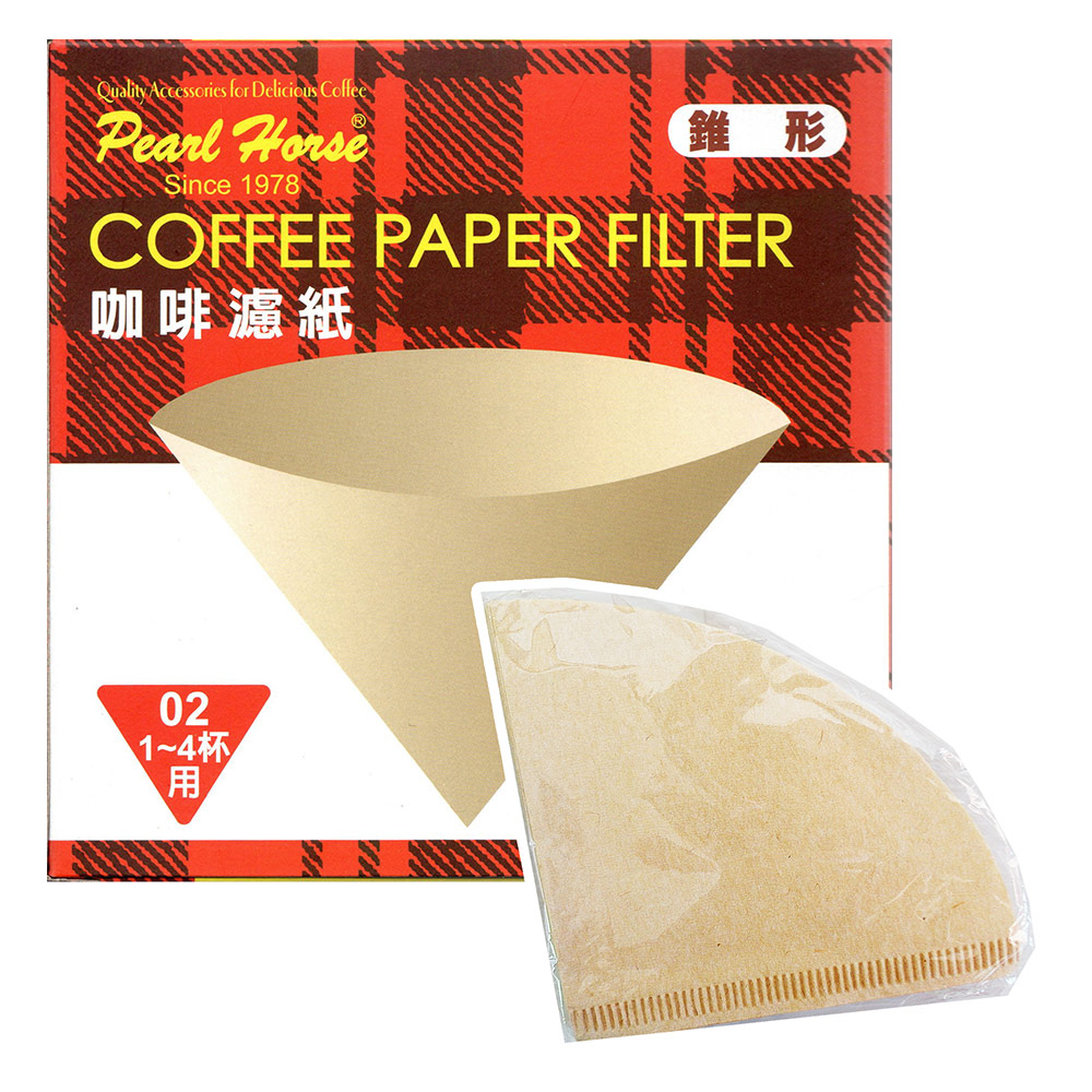 【一品川流】寶馬牌椎型咖啡濾紙-1~4杯用-50枚入(12盒)