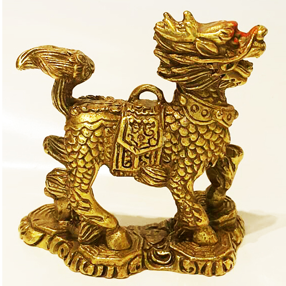 開運陶源】麒麟踩八卦銅製(7*3.5*6.5公分) - 全聯全電商