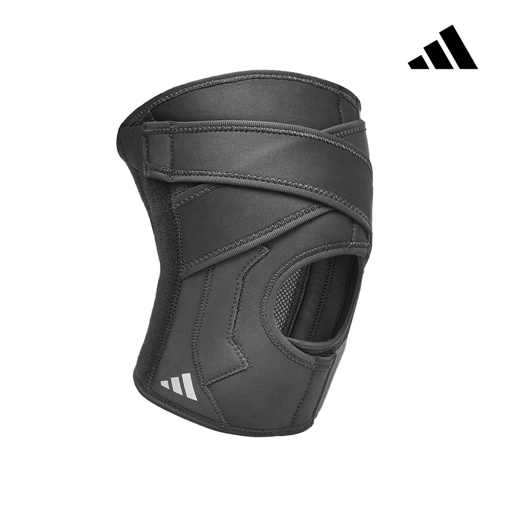 【adidas 愛迪達】可調式綁帶護膝(S-XL)