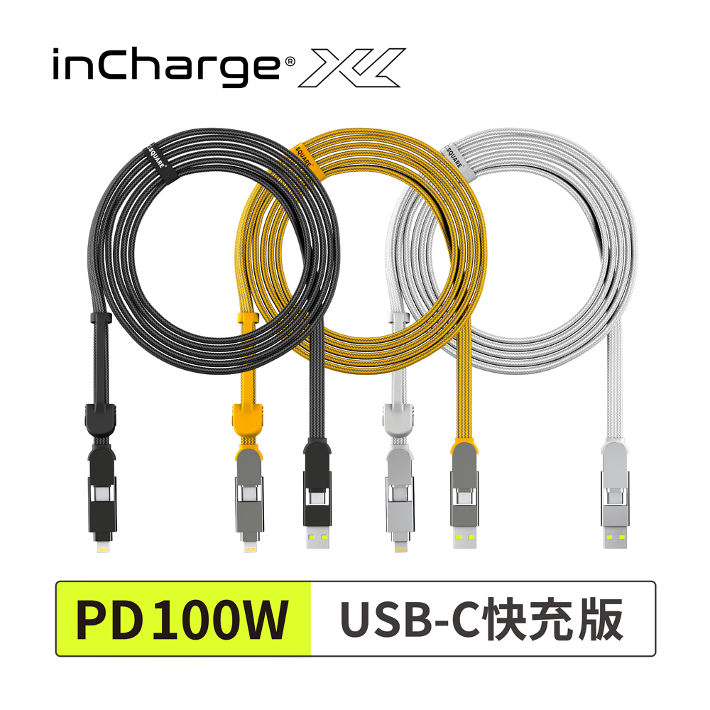 【Rolling Square】【 瑞士inCharge XL 雙快充 】 六合一PD軍規級充電傳輸線 快充/傳檔/OTG - USB-C 快 ...