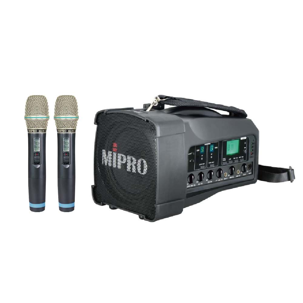 【MIPRO】MA-100D 肩背式擴音機 雙頻道/藍芽/USB播放(50W)
