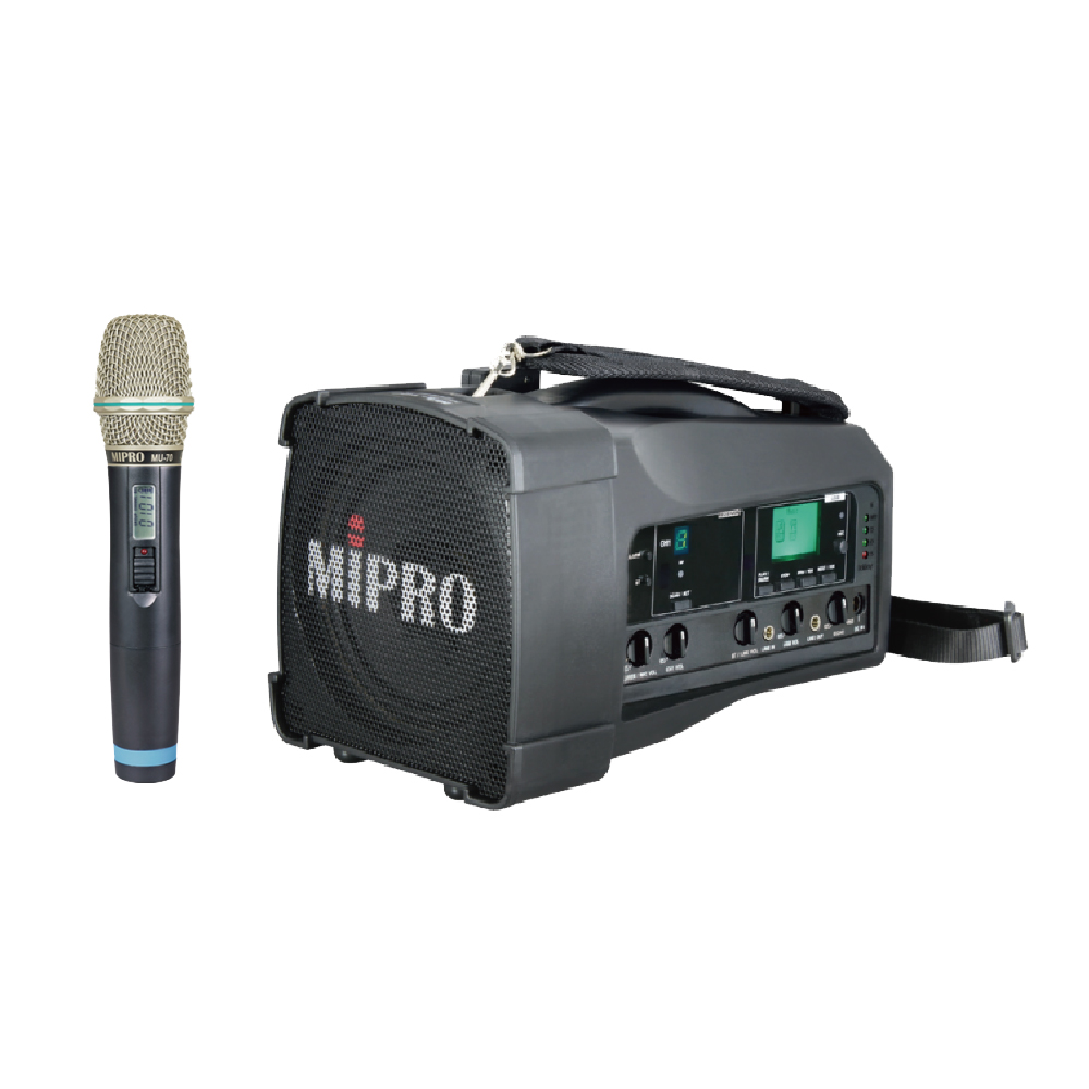 【MIPRO】MA-100 肩背式擴音機 單頻道/藍芽/USB播放(50W)