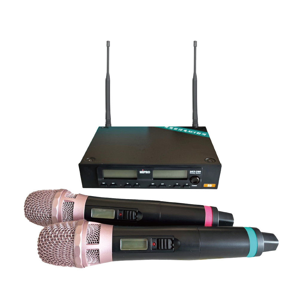 【MIPRO】ACT-789 雙頻道無線麥克風 半U機身 高階音頭(雙手握麥克風)