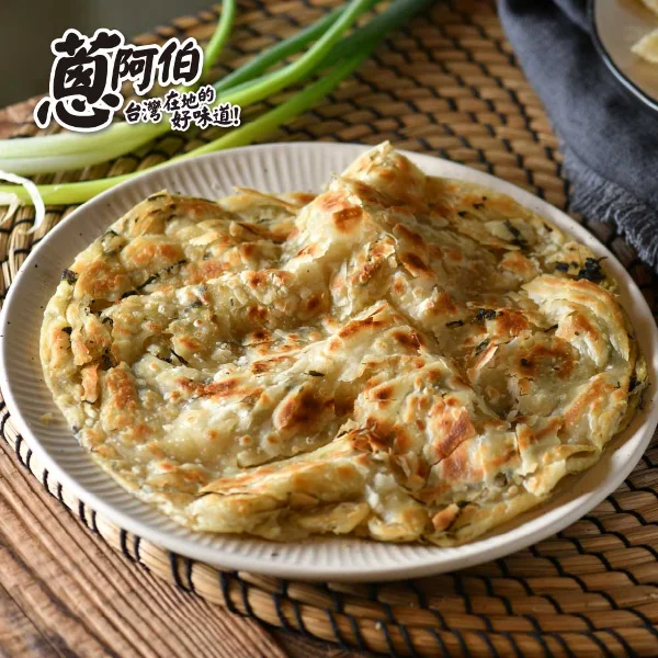 【蔥阿伯】九層塔千層拔絲抓餅*6包(700g/包 5入/包 蔥餅 團購 蔥油餅 蔥油派)