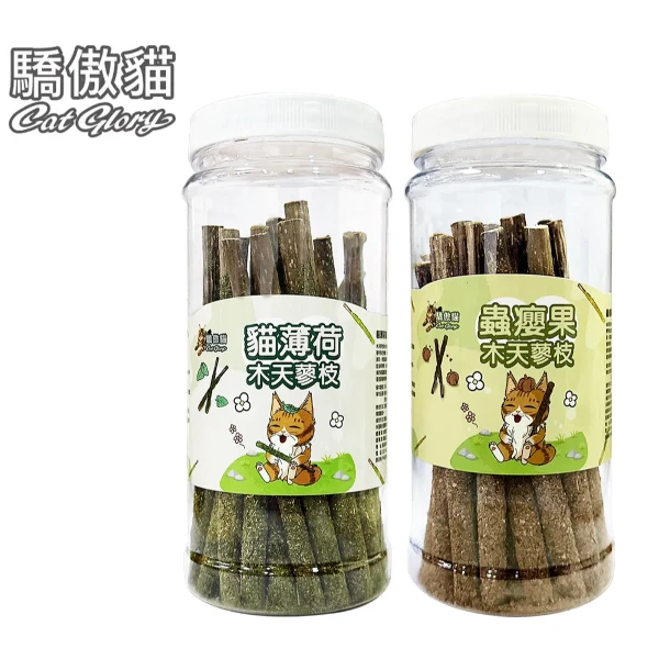 【Cat Glory 驕傲貓】裹木天蓼枝大罐 18支(*3入組 (購買二件贈送泰國寵物喝水神仙磚))