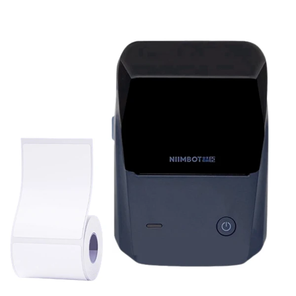 【NIIMBOT 精臣】B1標籤機-湖藍灰(附白色貼紙)(台灣公司貨)