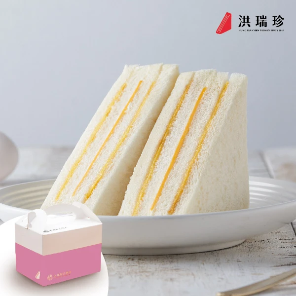 【洪瑞珍】國民三明治 原味起司6入/盒*3(原味起司 早餐 下午茶 三明治 點心 )