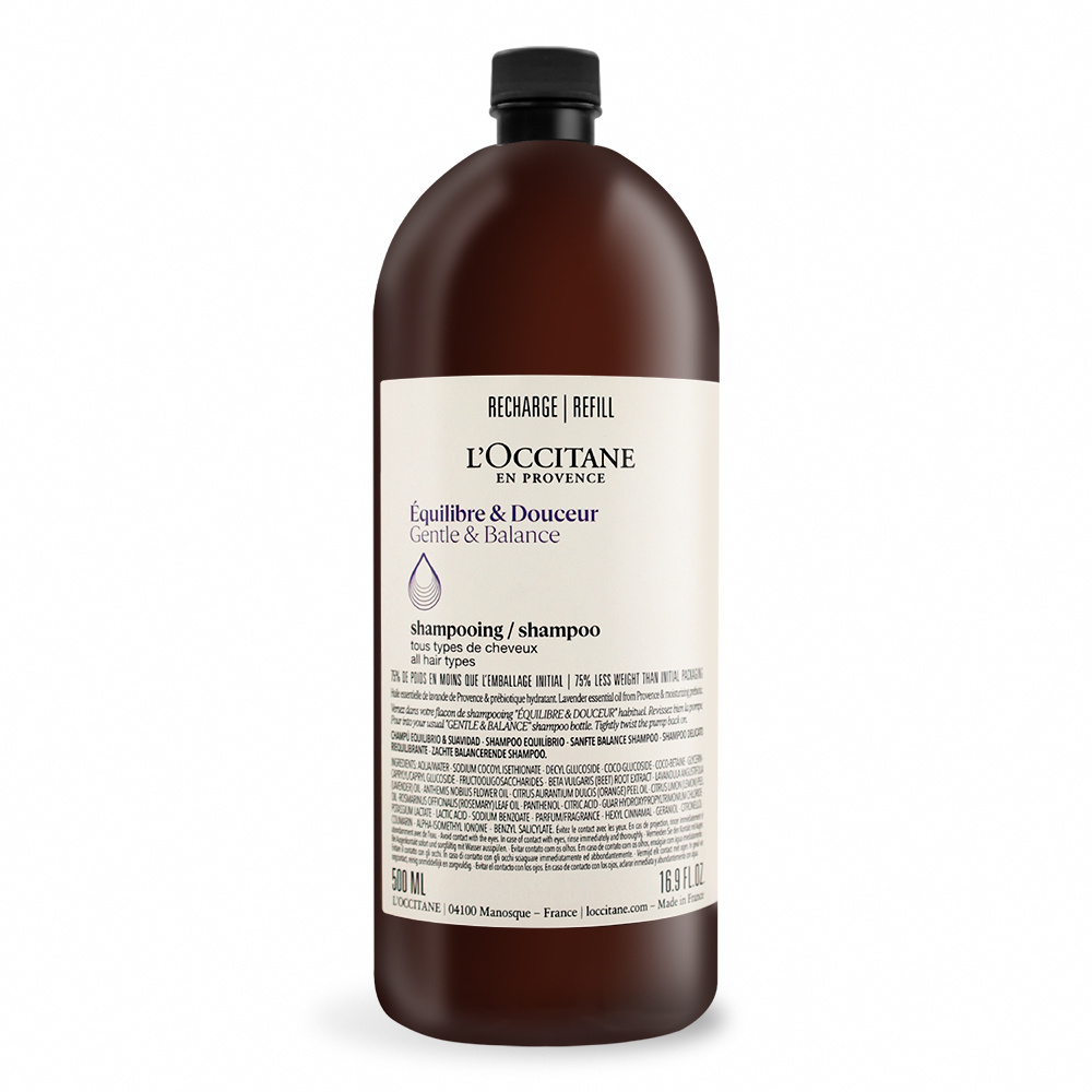 【L'Occitane 歐舒丹】草本平衡洗髮乳補充瓶 500ml(航空版)