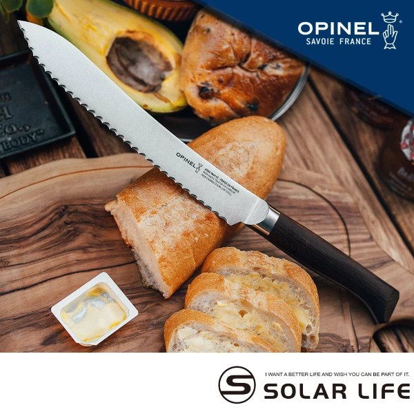 【OPINEL】Les Forges 1890 Bread Knife 21cm麵包刀/櫸木柄(OPI_002284 鋸齒麵包刀 木柄蛋糕刀)