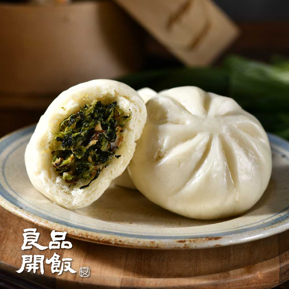 【良品開飯】青江菜包6入/盒(300g/盒 包子 饅頭 早餐 點心)