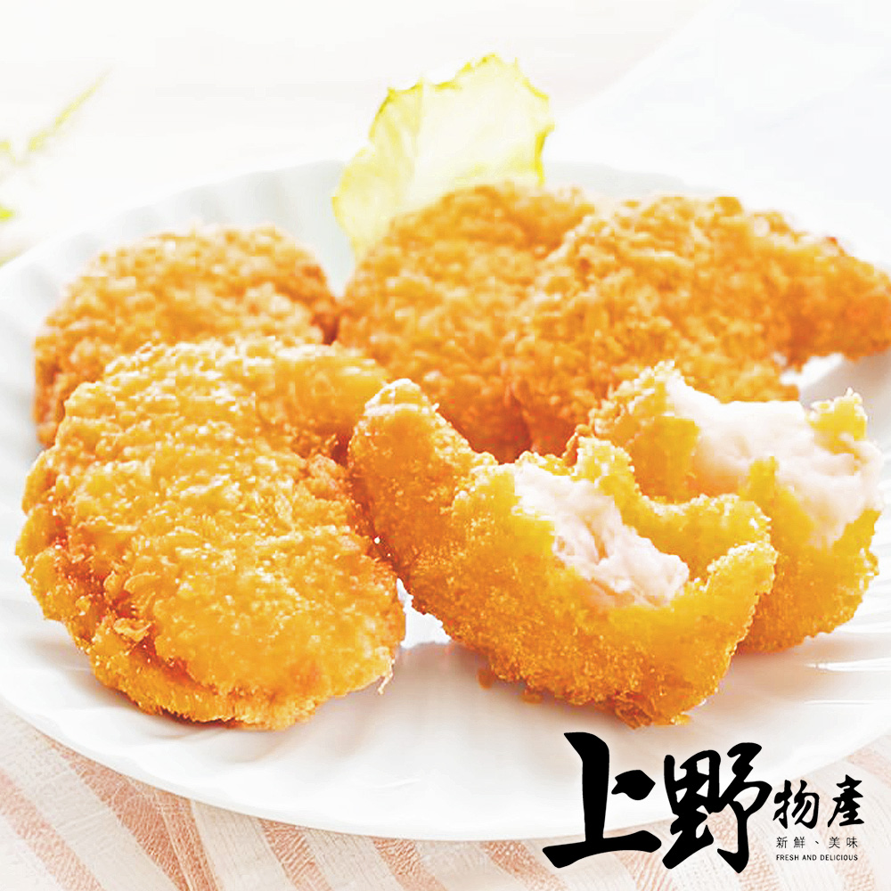 【上野物產】10包 黃金蝦仁排(10顆/300g±10%/包 花枝/蝦仁/蝦子/海鮮/炸物) - 全聯全電商