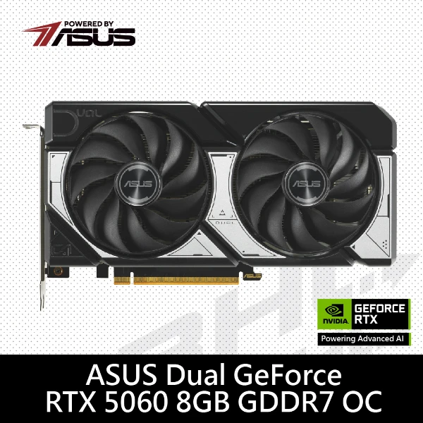 【ASUS 華碩】DUAL-RTX5060-O8G(23cm/雙風扇)