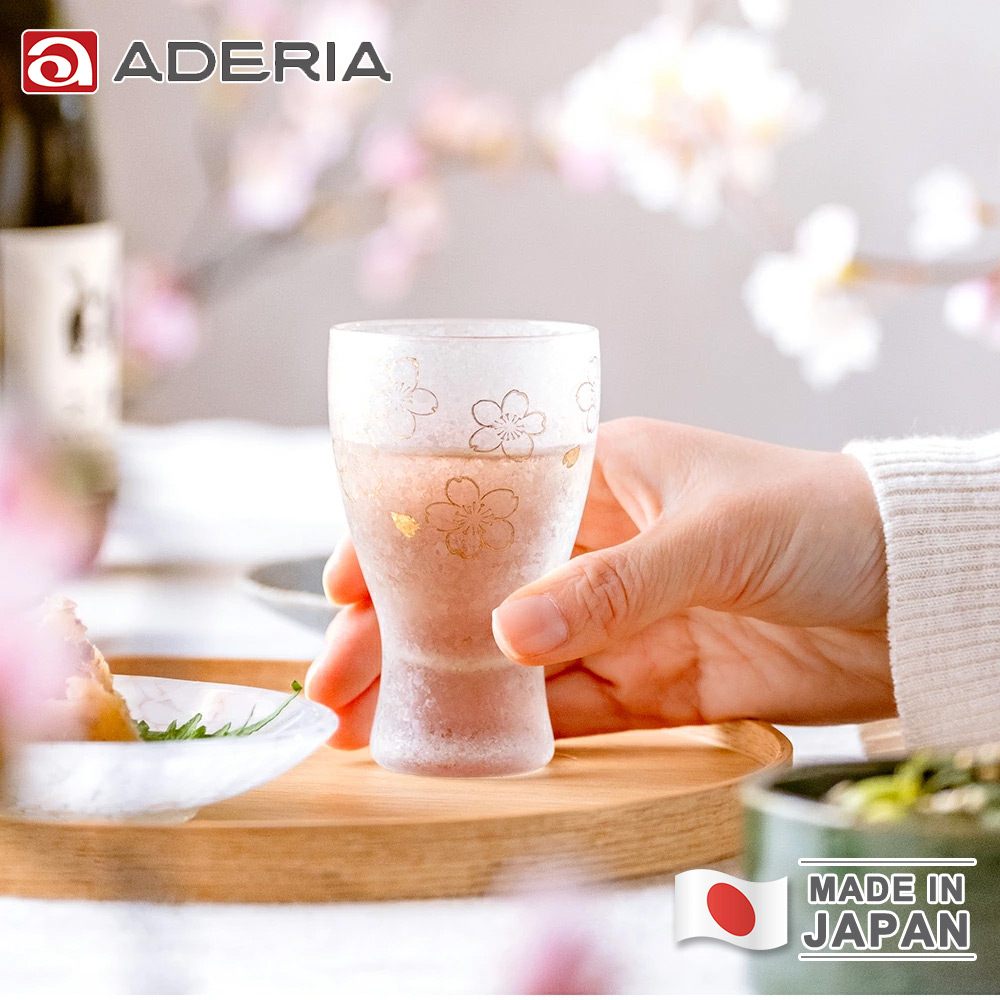 日本ADERIA】日本製金彩櫻花酒杯/清酒杯對杯組(100ml) - 全聯全電商