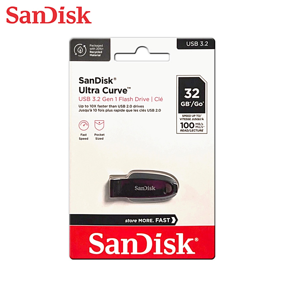 【SanDisk】CZ550 32G Ultra Curve USB 3.2 隨身碟(CZ550)