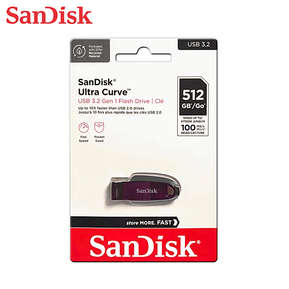 【SanDisk】CZ550 512G Ultra Curve USB 3.2 隨身碟(CZ550)