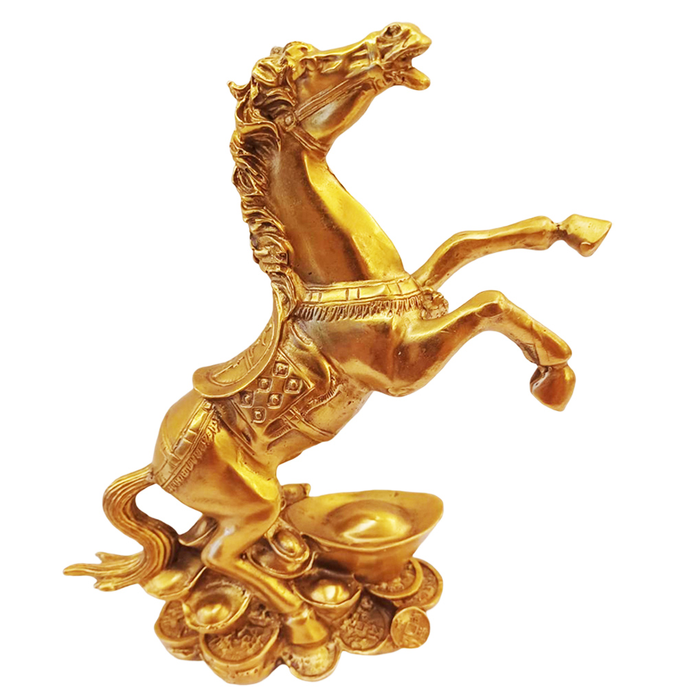 開運陶源】馬上發財馬上有錢(大) 招財開運銅雕(19*7*22cm) - 全聯全電商