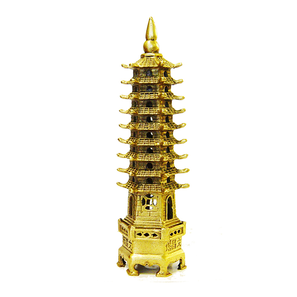 開運陶源】【文昌塔】銅塔(大) (6.4 x 6.4 x 22 cm) - 全聯全電商