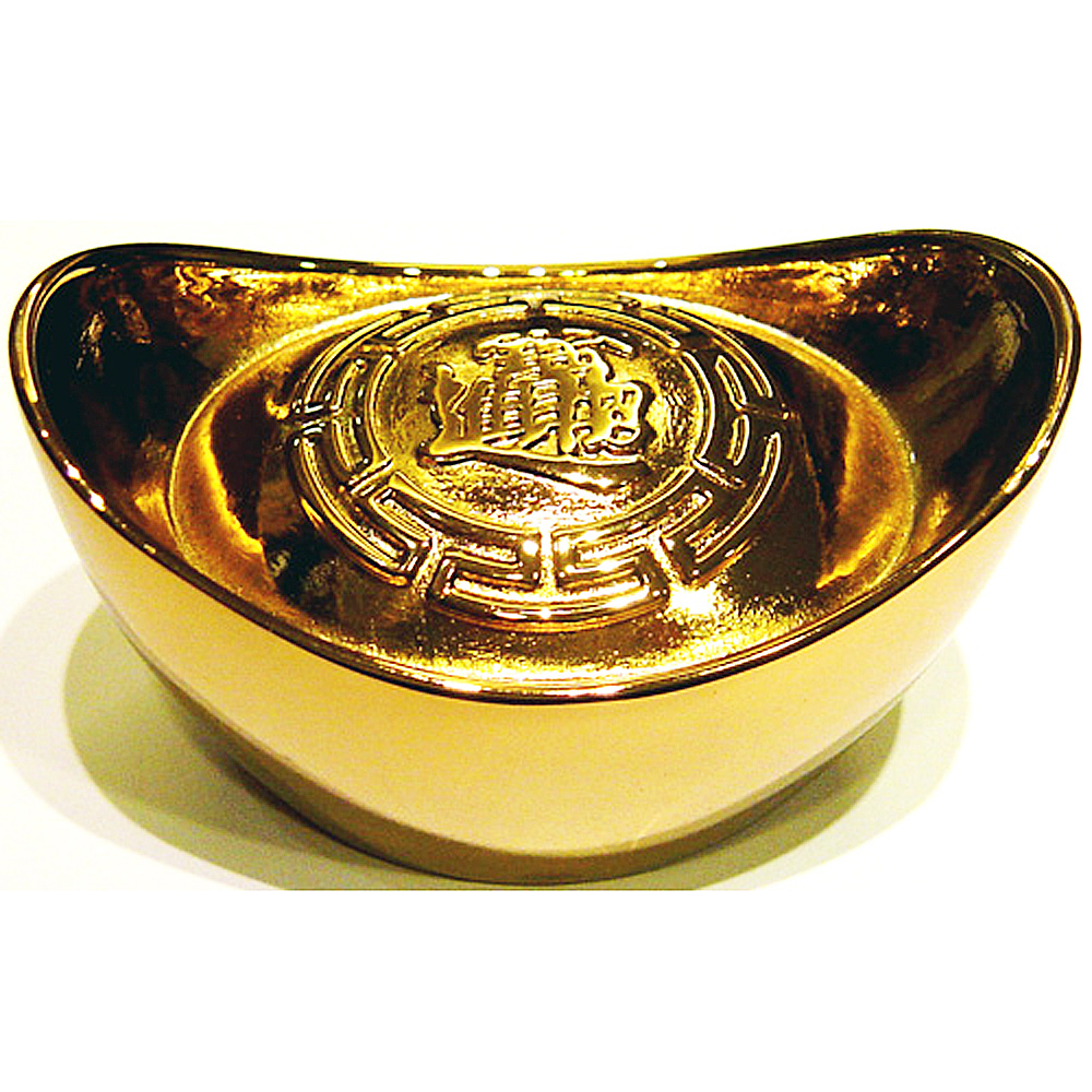 【開運陶源】【精緻版】特大 金元寶(11.2x7x7cm) - 全聯全電商