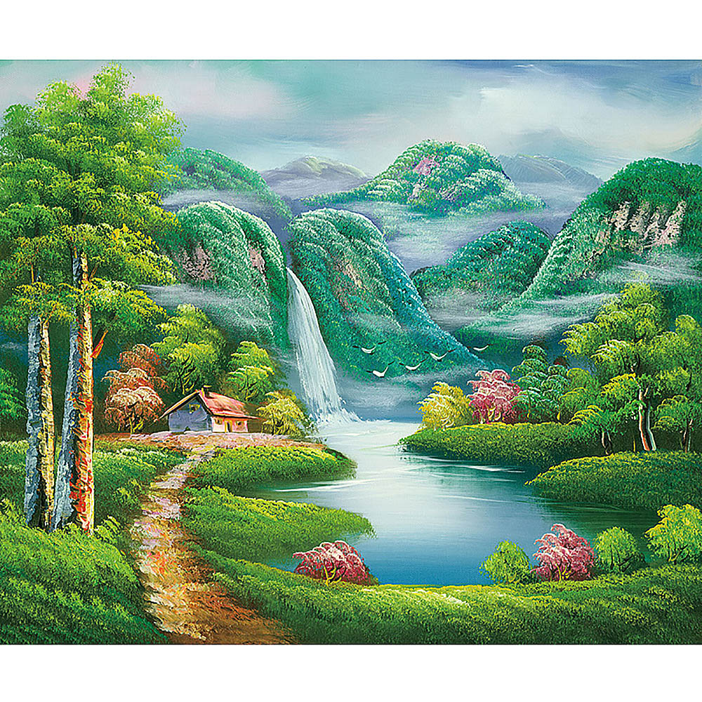 開運陶源】開運化煞【*山水畫*山水圖】複製畫(60x52cm) - 全聯全電商