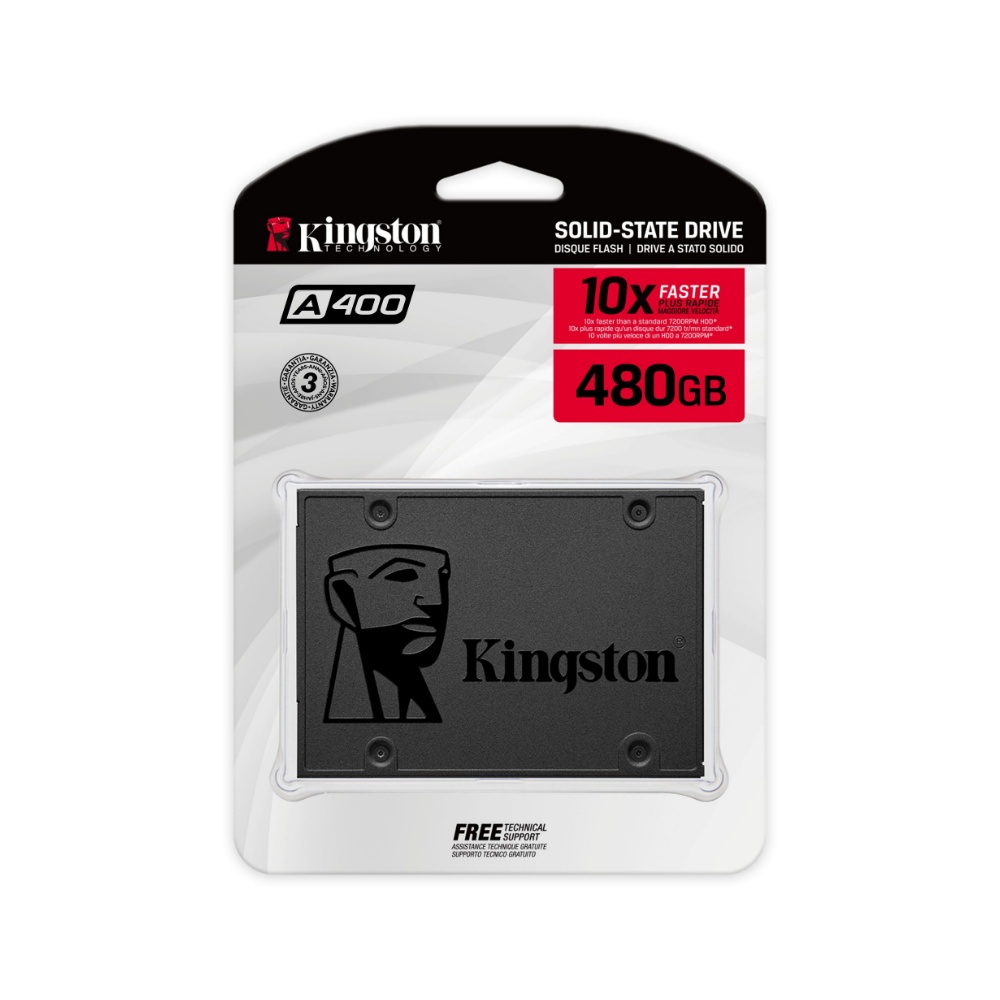 【Kingston 金士頓】A400 480G SATA SSD 2.5吋 固態硬碟(SA400S37)