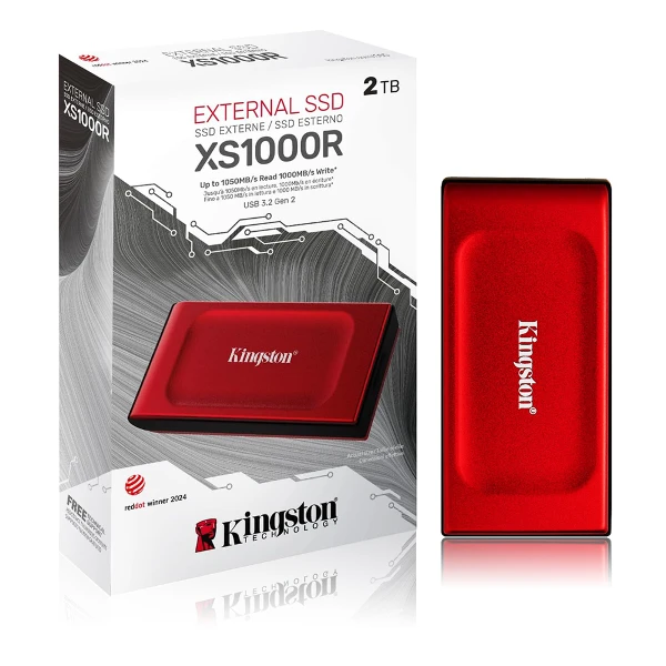 【Kingston 金士頓】XS1000 2TB 外接式固態硬碟 Portable SSD 星曜紅(SXS1000R)