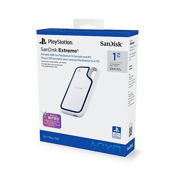 【SanDisk】Extreme 1TB 行動固態硬碟 適用 PS5 官方授權 SSD 外接硬碟(SDSSDE62P)