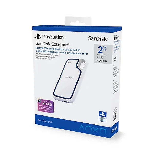 【SanDisk】Extreme 2TB 行動固態硬碟 適用 PS5 官方授權 SSD 外接硬碟(SDSSDE62P)