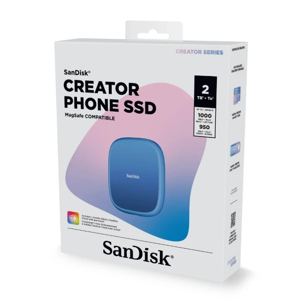 【SanDisk】SanDisk Creator Phone SSD 2TB 固態式 SSD硬碟 MagSafe 相容(SDSSDE62C)