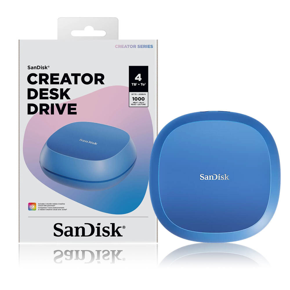 【SanDisk】Creator Desk Drive 4TB 桌上型SSD 速度高達1000MB/s(SDSSDT40C)