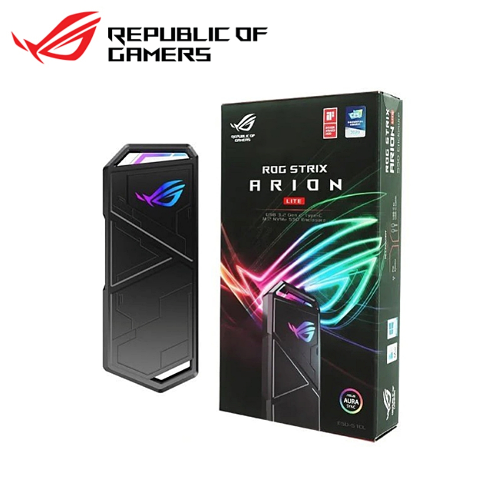 【ASUS 華碩】ROG Strix Arion Lite Type-C M.2 硬碟外接盒(ESD-S1C)