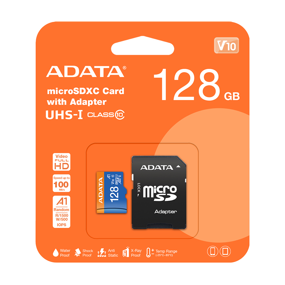 【ADATA 威剛】Premier 128G microSD UHS-I C10 記憶卡(128GB)