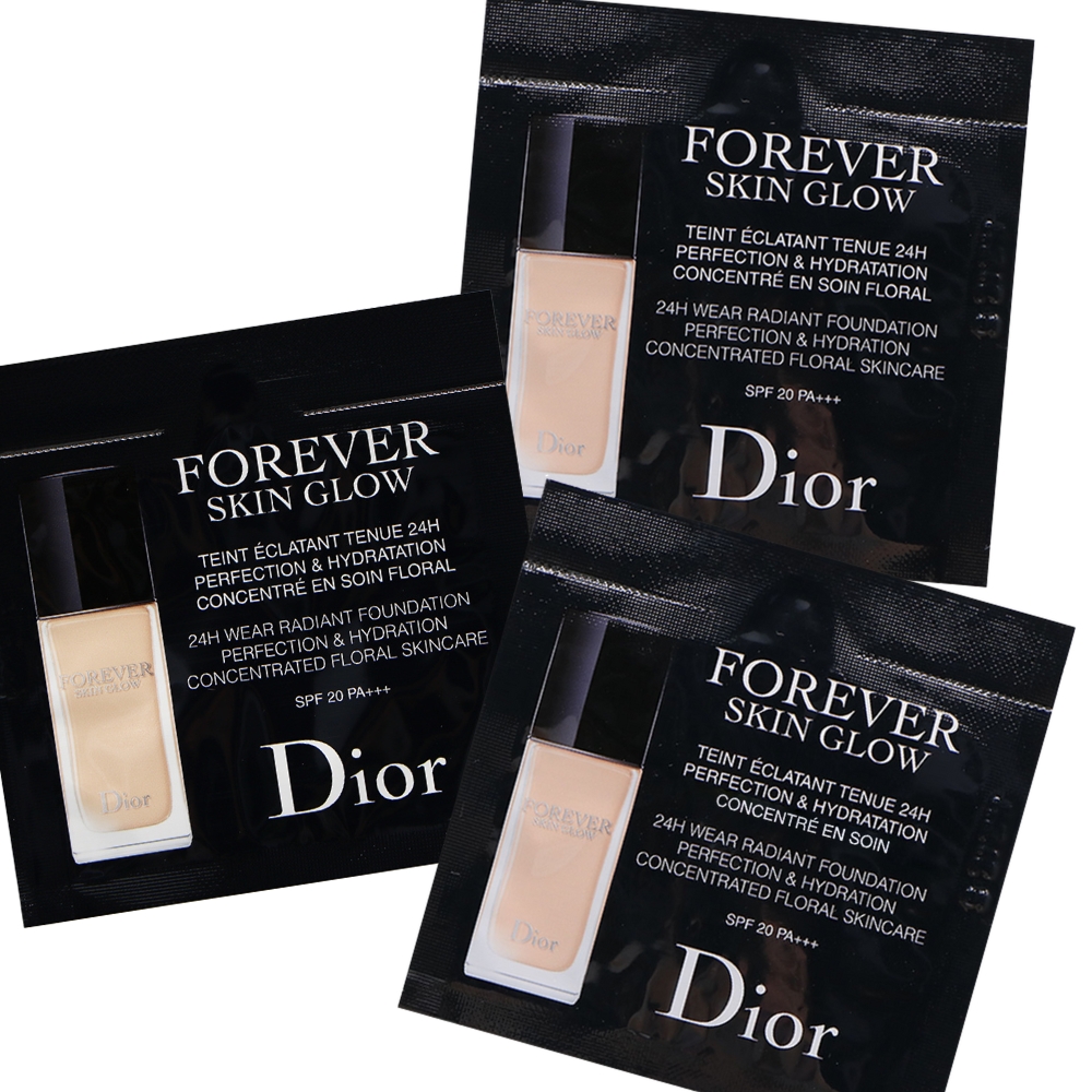 【Dior 迪奧】超完美持久柔光粉底液 #0N/#1N/#2N(0.7ml PP包 體驗包 旅行小樣 x同款5入組)