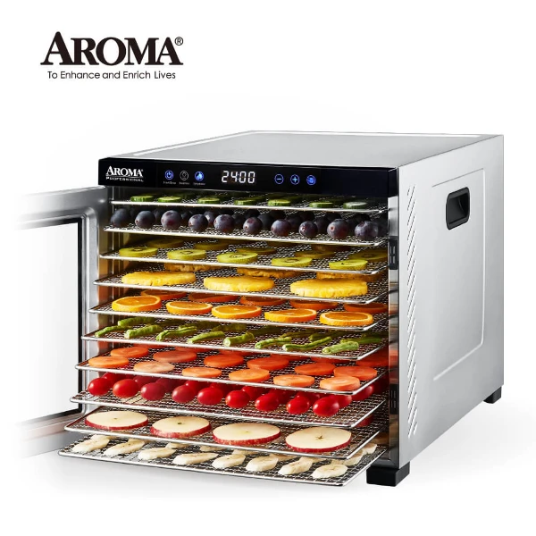 【AROMA】美國 AROMA 紫外線全金屬十層乾果機 果乾機 食物乾燥機(AFD-925SDU)