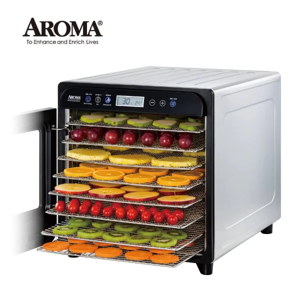 【AROMA】美國 AROMA 紫外線全金屬八層乾果機 果乾機 食物乾燥機(AFD-958SDU)