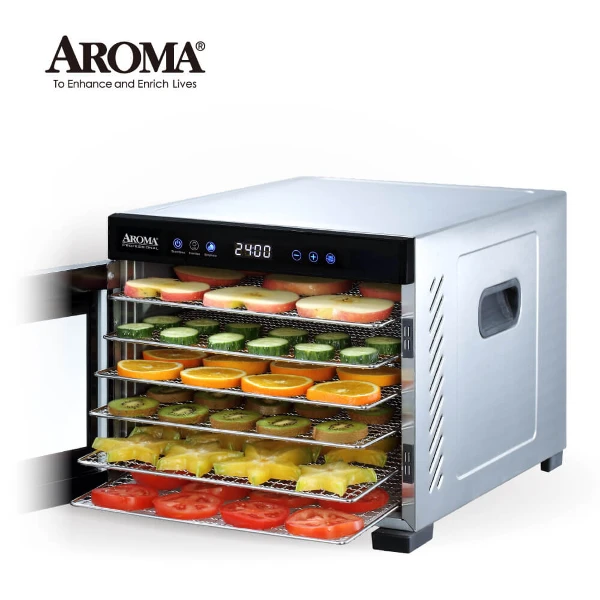【AROMA】美國 AROMA 紫外線全金屬六層乾果機 果乾機 食物乾燥機(AFD-965SDU)
