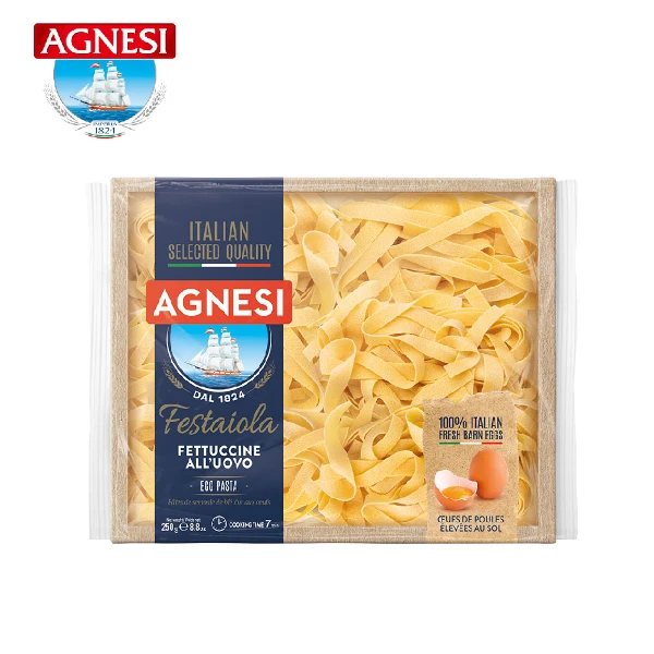 【Agnesi】義大利雞蛋鳥巢寬麵(250gx1盒)