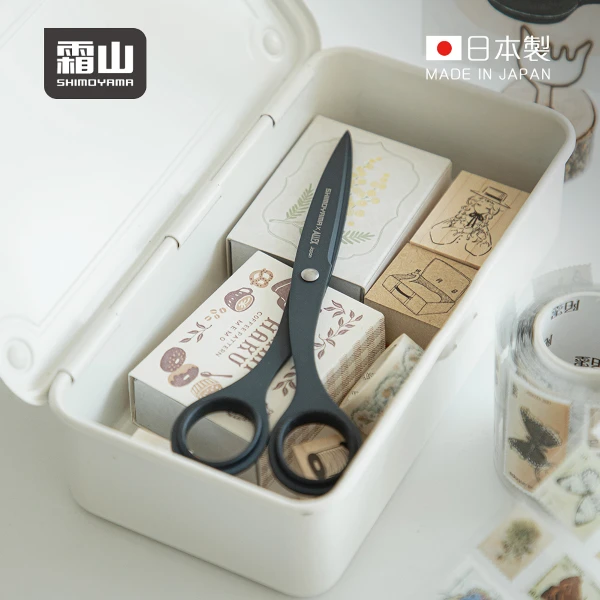 【日本霜山】ALLEX聯名日本製不沾膠剪刀-165mm(防黏剪刀/氟塗層剪刀/不鏽鋼黑刃剪刀)