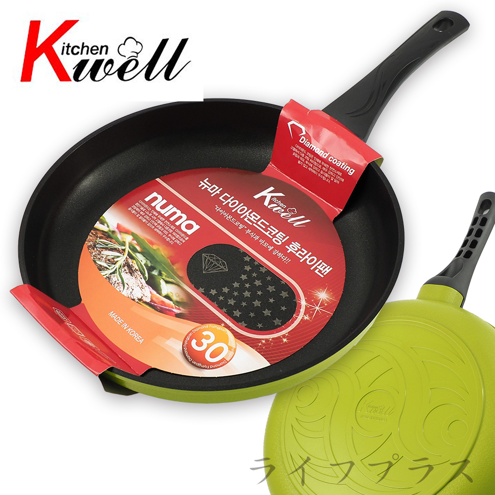 【一品川流】韓國Kitchenwell鑽石塗層不沾平底鍋(-30cm-1支組)