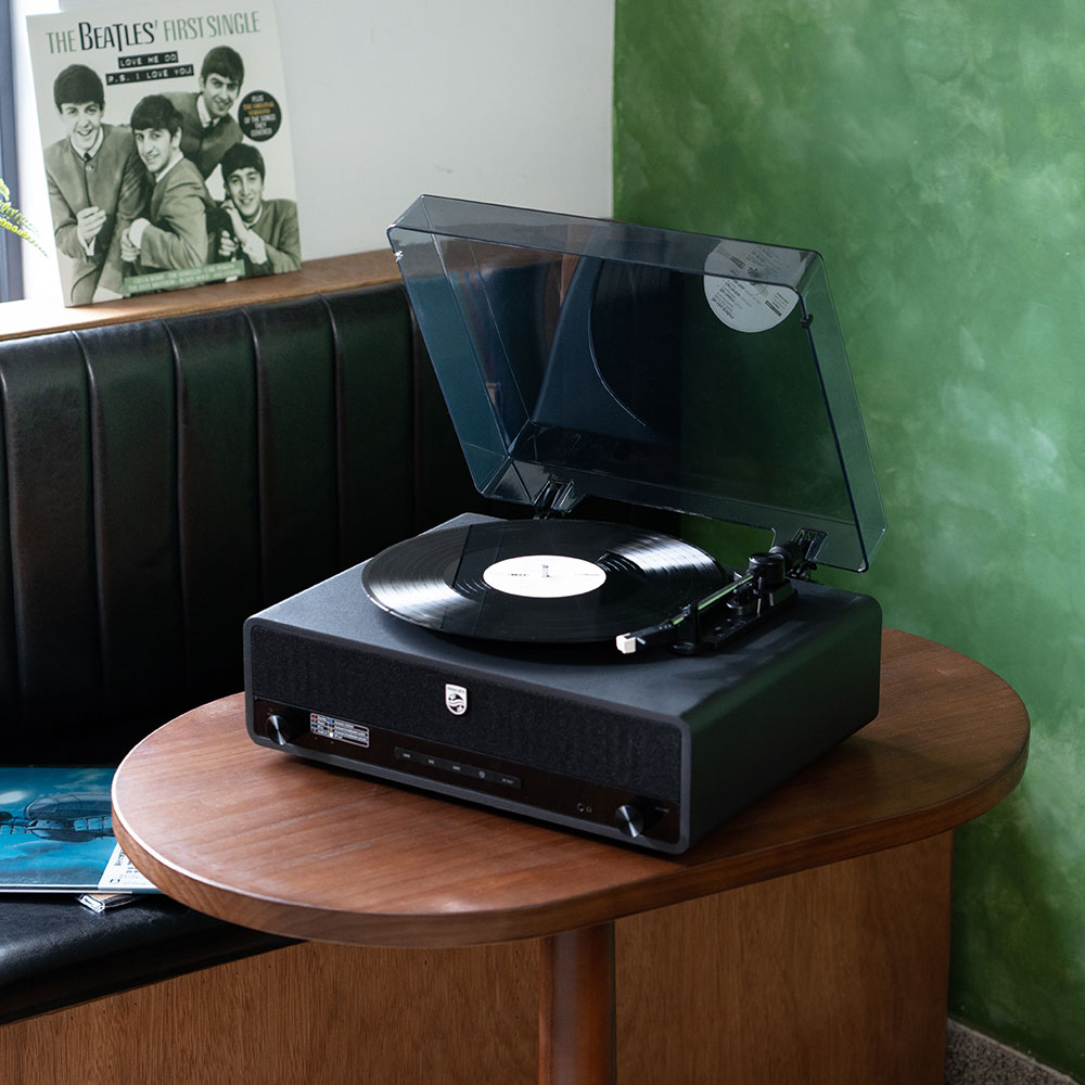 PHILIPS 飛利浦】百年紀念All-in-one黑膠唱片藍牙音箱(TAV3000) - 全聯全電商