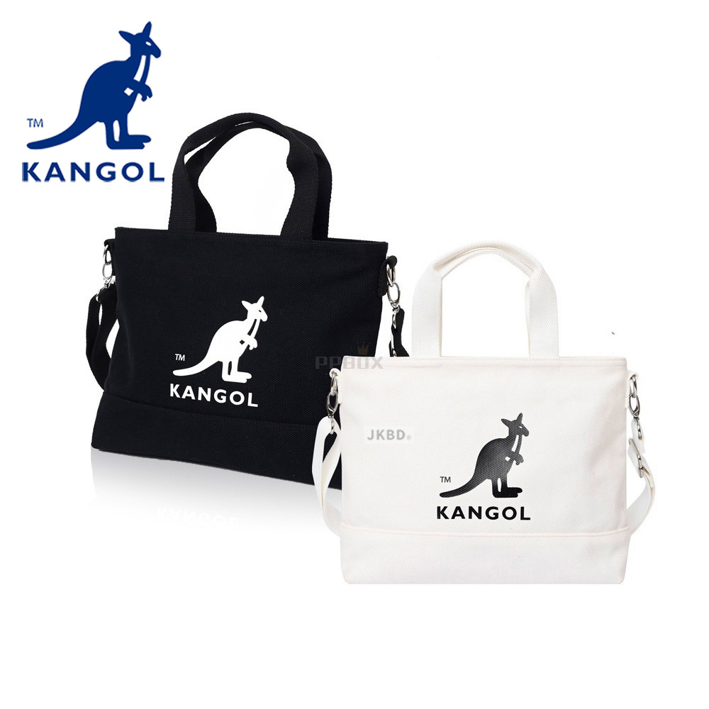 【KANGOL】袋鼠 經典LOGO兩用帆布 側背包(61251709)