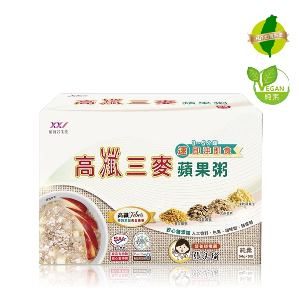 【甜河谷生技】高纖三麥蘋果粥(54gx5包)