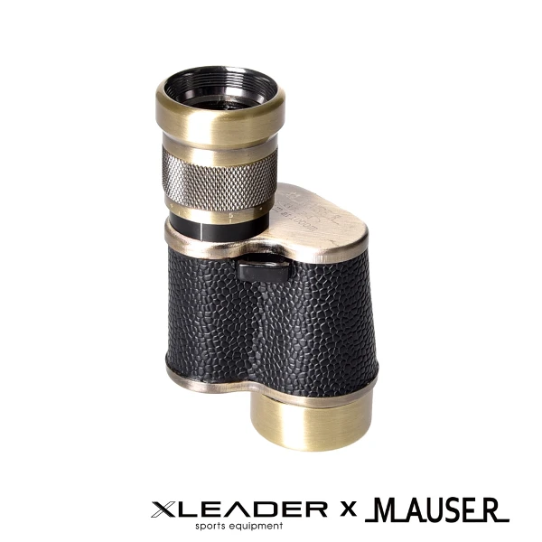 【Leader X】MAUSER 8x24德國軍工迷你便攜式單筒望遠鏡 黃銅(附手提收納皮包)(單入)