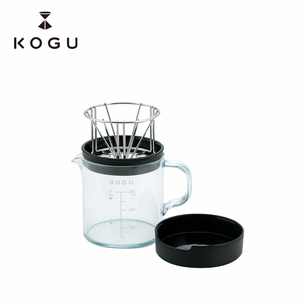 【KOGU】珈琲考具 可收納 濾杯＋下壺 手沖咖啡 組合 1~2人份（300mL）(『日本製』『原廠授權公司貨』)