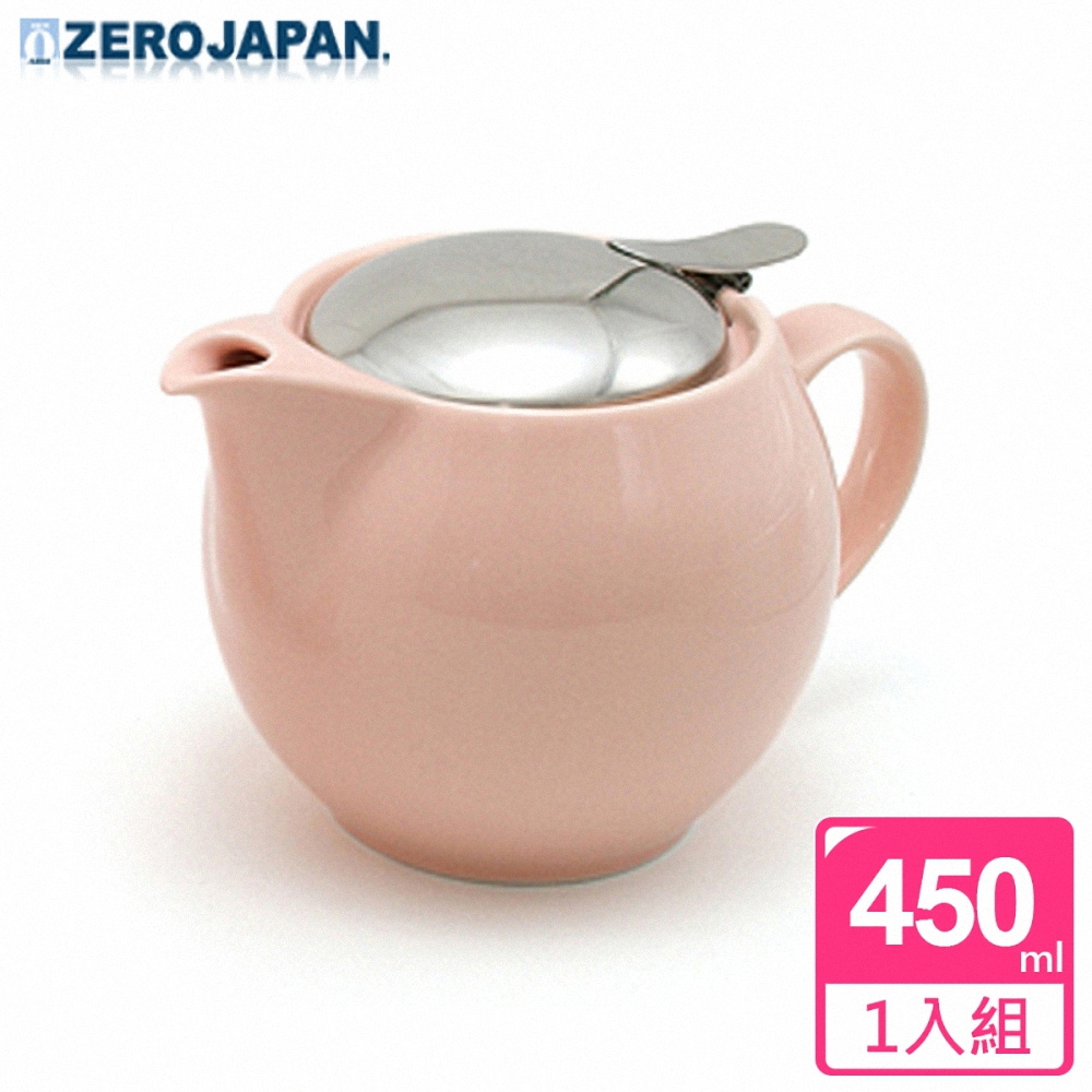 【ZERO JAPAN】 典藏陶瓷不鏽鋼蓋壺(桃粉紅)(450cc)