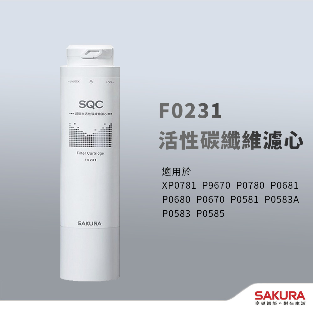 【SAKURA 櫻花】【思維康SWEETCOM】F0231濾芯 適XP0781/P0780.670.680.681/P0583/P0585(單支)